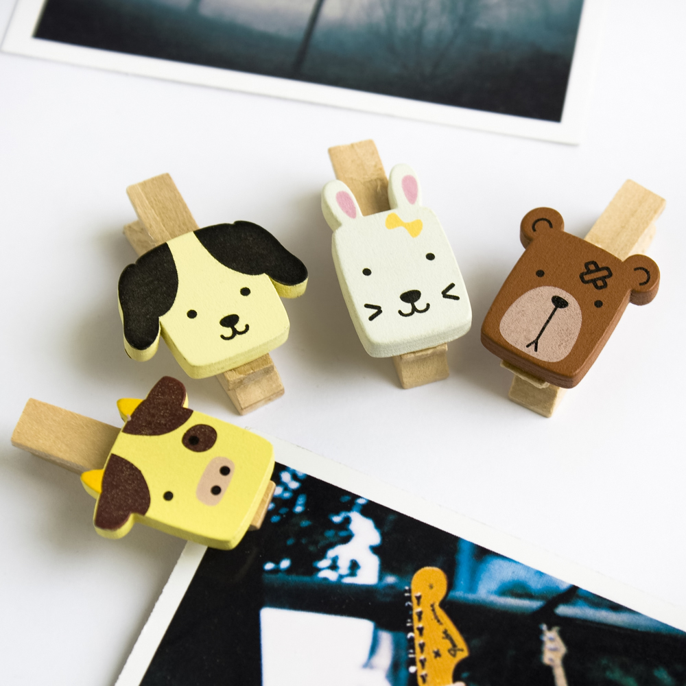 Primary image for [Cute Animals-1] - Wooden Clips / Wooden Clamps / Mini Clips