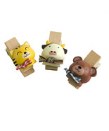 [Naughty Animals-1] Wooden Clips / Wooden Clamps /Mini Clips - £9.71 GBP