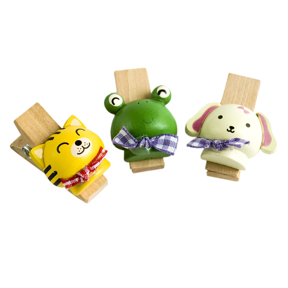 [Naughty Animals-2] Wooden Clips / Wooden Clamps /Mini Clips