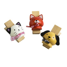 [Naughty Animals-3] Wooden Clips / Wooden Clamps /Mini Clips - £10.41 GBP