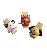 [Naughty Animals-3] Wooden Clips / Wooden Clamps /Mini Clips - £9.71 GBP