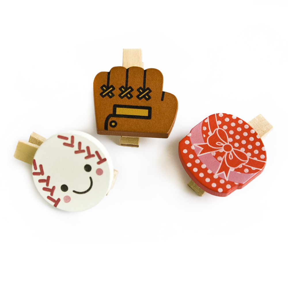 [Colorful Life-B] Wooden Clips / Wooden Clamps / Mini Clips