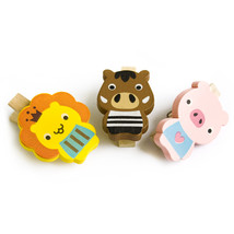 [Smile Animals-A] Wooden Clips / Wooden Clamps / Mini Clips - £10.26 GBP