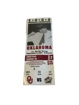 2001 Oklahoma Sooners Univ. North Texas Roy Williams Ticket Stub OU Norman - $12.00