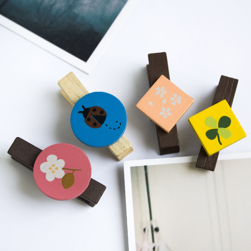 [Colorful Clips] Wooden Clips / Wooden Clamps / Mini Clips