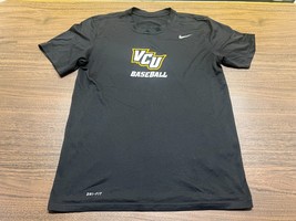 VCU Rams Baseball Team-Issued Nike Black T-Shirt - Medium Virginia Commonwealth - £19.76 GBP