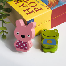 [Frog &amp; Rabbit] Card Holder / Wooden Clips / Wooden Clamps  - £10.26 GBP