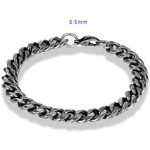 Men Bracelet Stainless Steel Vintage Jewelry Byzantine Curb Cuban Link Chain Pun - £9.66 GBP