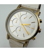 DKNY Quartz Watch NY-2337 Women 50m Gold Tone Steel Leather Chrono New B... - €27,60 EUR