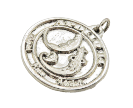 925 Sterling Silver  Vintage Apollo 14 Spacecraft 1971 Round Pendant  PT... - $51.85