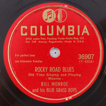 Bill Monroe - Rocky Road Blues / Kentucky Waltz - 1949 10&quot; 78 rpm Record 36907 - £48.91 GBP