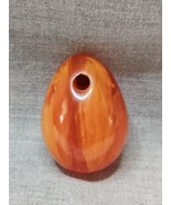 Vintage Glass Egg Orange/Yellow Swirl Design, 2&#39;&#39; Tall, Paperweight Deco... - $13.66 CAD