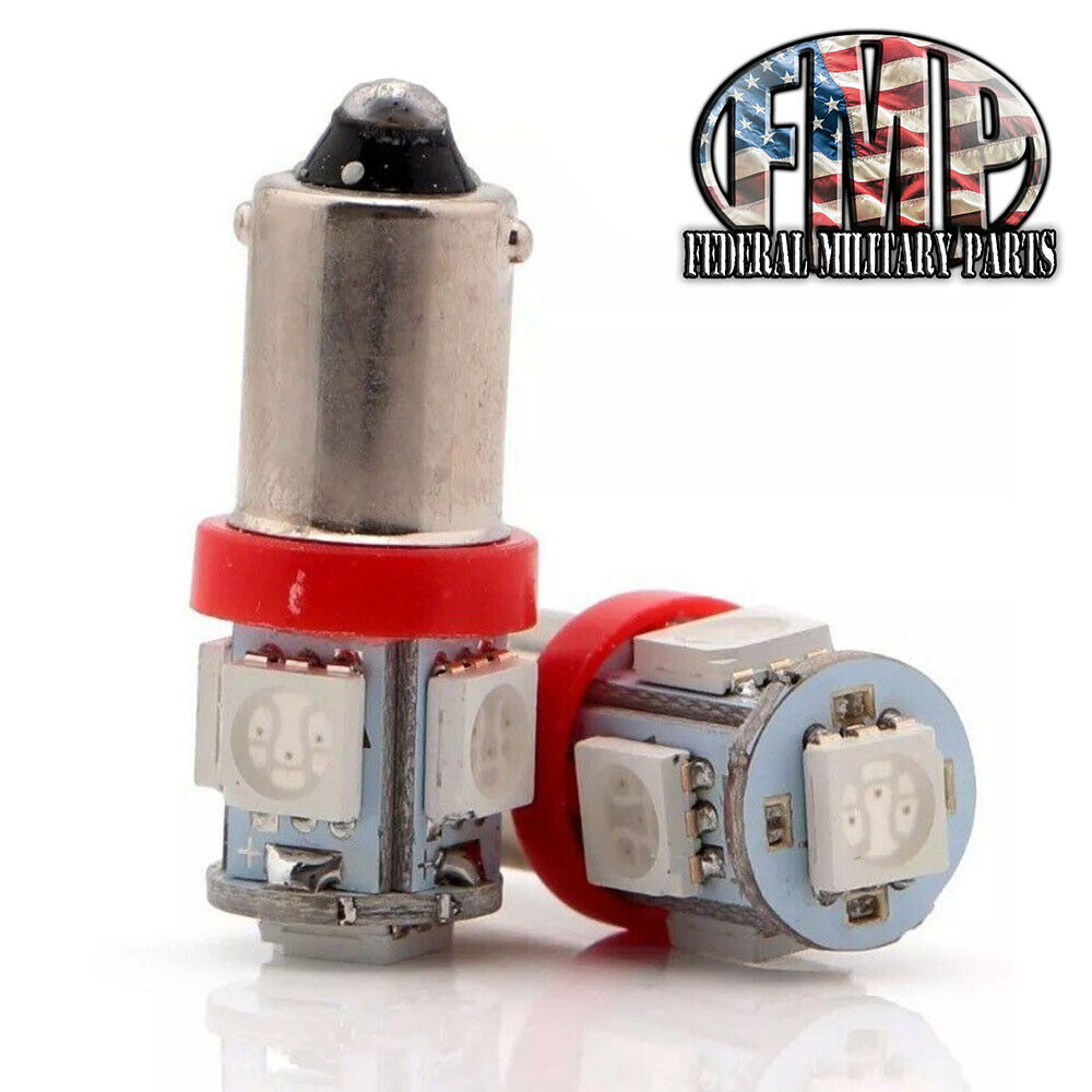 2 Pk LED RED Dash light bulbs, BRIGHTEST bulbs, 24V replacement fits Humvee - $12.95