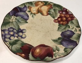Noble Excellence NAPA VALLEY Dinner Plate Grapes Apple Pear Plums & Leaves - £19.55 GBP