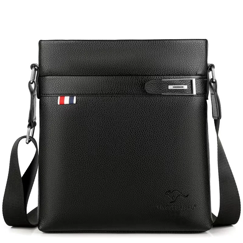 Shoulder Bag For Men PU Leather Business Style Men&#39;s Messenger Boy Crossbody Bag - £34.58 GBP