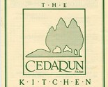 The Cedarun Farm Kitchen Restaurant Menu Knoxville Tennessee  - £22.26 GBP