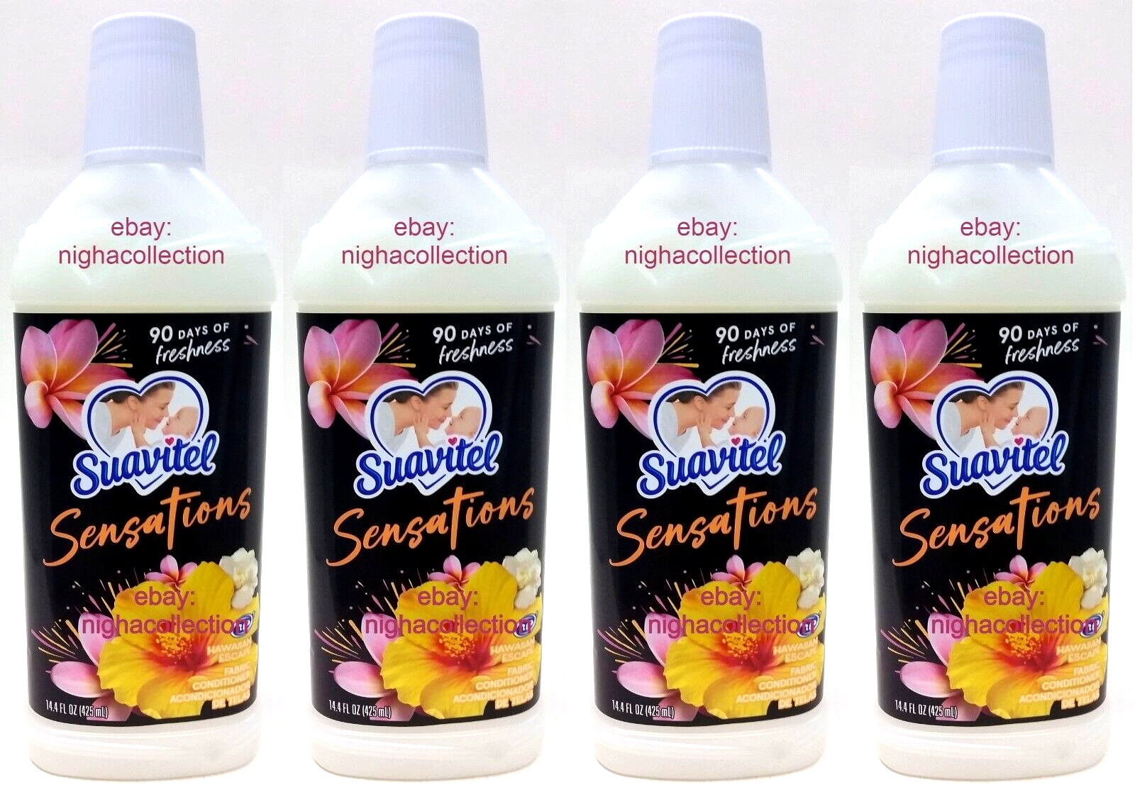 ( LOT 4 ) SUAVITEL SENSATIONSFABRIC CONDITIONER HAWAIIAN ESCAPE SCENT 14... - $36.62