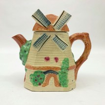 Vintage Dutch Windmill Porcelain Teapot Made in Japan 18-20 ounces - $23.62