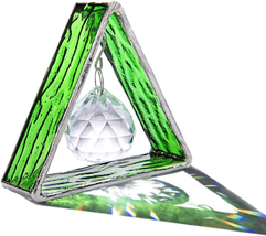 Gift for Women Girls, Handcrafted Pyramid in Stained Glass, Crystal Ball Prism D - £19.23 GBP