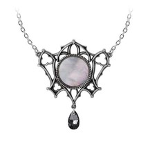 Alchemy Gothic P962 The Ghost of Whitby Necklace Pendant Pearl Moon Crystal Drop - £61.55 GBP