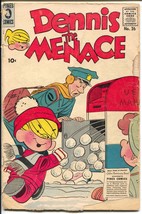 Dennis The Menace #26 1958-Pines-mailman prank cover-classic humor-G - £23.63 GBP