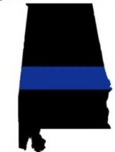 USA Thin Blue Line Alabama State Police Sticker Official Law Enforcement Support - £3.96 GBP