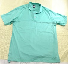 FootJoy Mens Mint Green Polo Shirt L 88% Polyester 12% Spandex Acushnet ... - $14.68