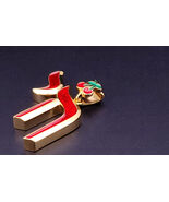 Custome Made 14K Yellow Gold Pendant with Red Enamel and Cherry Enamel Bail - $1,901.48 CAD