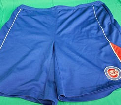 True Fans MLB Chicago Cubs Blue Polyester Logo Baseball Shorts Mens 2XL 40-42 - £10.30 GBP