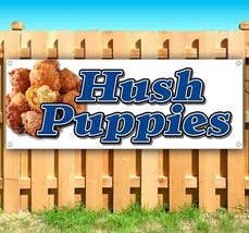 Hush Puppies Advertising Vinyl Banner Flag Sign Many Sizes Fried Dough Food - £17.46 GBP+