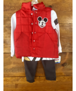 Disney Junior Mickey Boys Infant &amp; Toddler 3 Piece Outfit &amp; Vest 24M - $383.35 MXN