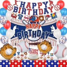 Baseball Party Decorations, Baseball Birthday Party Supplies Kit, Include Sport  - £26.21 GBP