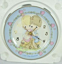 Precious Moments Love One Another Collectible Porcelain Plate Clock w/Box - £29.00 GBP