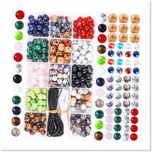 290 Pcs Mixed Stone Beads Kit - Crystal Chakra Healing Beads for Jewelry Making, - £36.68 GBP