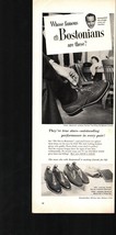 1954 Bostonians Shoes Maurice Evans Mens Fashion Oxfords Loafer Vintage Print Ad - £20.74 GBP