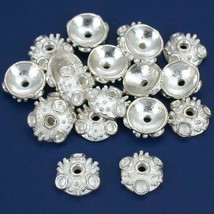 Bali Bead Caps Silver Plated 10mm 15 Grams 18Pcs Approx. - $6.76