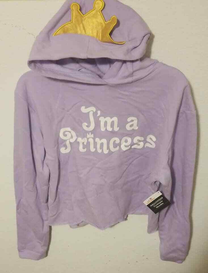 Halloween Woman Costume Hoodie Junior I Am A Princess Lavender Size XXL/2XG Item image 3