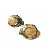 Signed Monet c1980 Large Pearlized Clip Earrings - £11.91 GBP