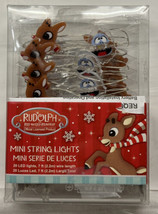 Rudolph the Red Nosed Reindeer with Bumble LED 20 Mini Lights 7 FT Battery NIB - £7.84 GBP