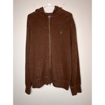 Polo Ralph Lauren Chocolate Brown Old Money Minimalist Full Zip Hooded J... - $45.00
