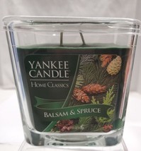 Yankee Candle Home Classics Balsam &amp; Spruce 16 oz Lg 2 Wick Square Candle new - £15.88 GBP