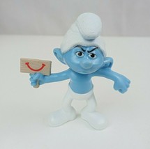 2013 Peyo Smurfs 2 Movie Grouchy 3&quot; Collectible McDonald&#39;s Toy - £6.71 GBP