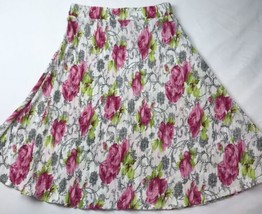 Rose Skirt Pleated Flare Dance Sz M Vintage  - $23.00