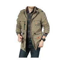  Mens Army Jacket Military Tactical   Bomber Jacket Casual Removable hoo... - $850.55 MXN