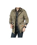  Mens Army Jacket Military Tactical   Bomber Jacket Casual Removable hoo... - $44.75