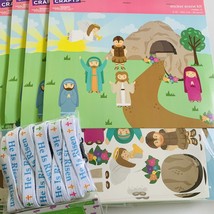 12 Easter Bible Sticker Scene Activity Kit with He is Risen Friendship B... - £10.97 GBP