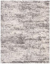 Safavieh Berber Shag Collection 8&#39; X 10&#39; Grey / Cream Ber219G Modern Abs... - £187.78 GBP