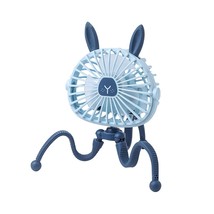 USB Chargeable Fan Baby Stroller Bed Fan Mute Retractable Fan with Clip - £23.62 GBP