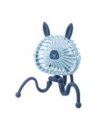 USB Chargeable Fan Baby Stroller Bed Fan Mute Retractable Fan with Clip - $40.67 CAD