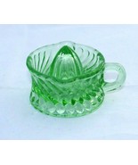 Swirl Pattern Green Glass Juicer Small One Piece Reamer Retro Depression... - £9.59 GBP